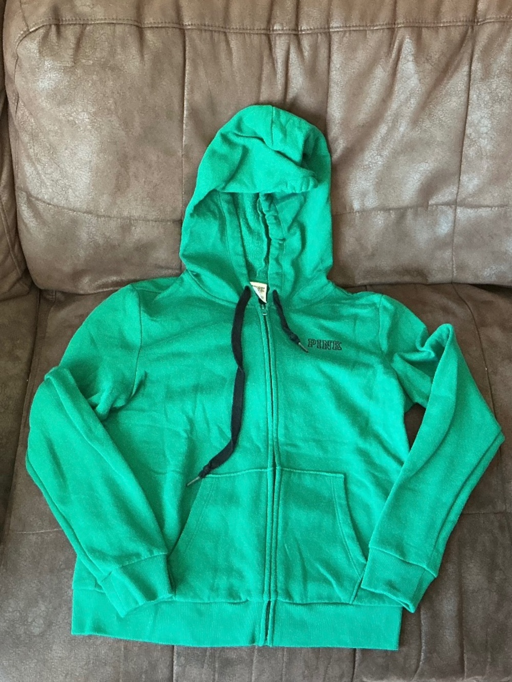 Victoria’s Secret PINK Green Full Zip Up Hoodie